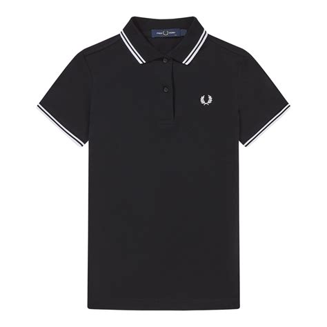 Fred Perry G3600 Twin Tipped Shirt Black G3600 350