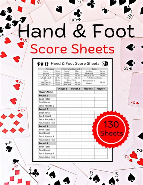 Buy Hand And Foot Score Sheets Hand And Foot Score Sheets And Rules
