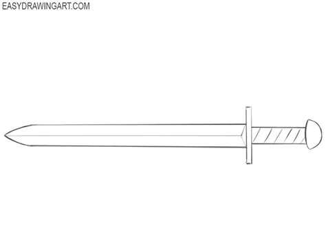 How To Draw A Sword Step By Step Sword Drawing Easy Sword Drawing My