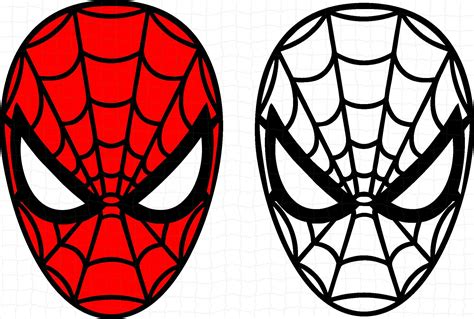 Spiderman And Peter Parker Face SVG And DXF Cut Files Clip Art Art