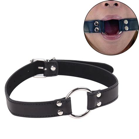 Buy Design Leather Deepthroat Yoke Open Mouth Bite Bondage Gag Sex Products Toys At Affordable