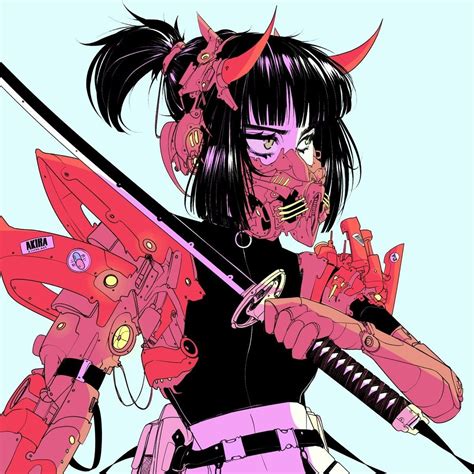 𝘺 𝘰 𝘴 𝘩 𝘪 𝘬 𝘰 よし Cyberpunk Art Cyberpunk Anime Character Art