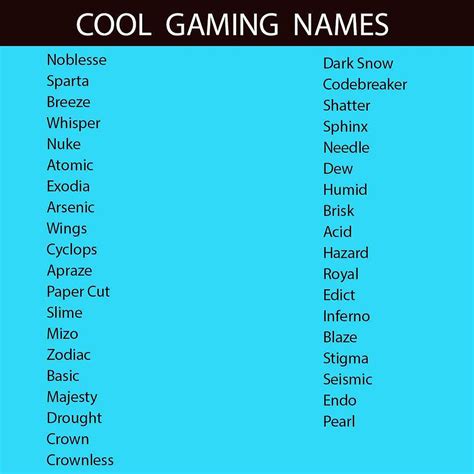 600 Unique And Cool Gaming Name Ideas Ign Ideas For Gamers