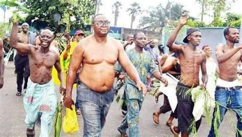 Health News And Entertainment Lagos Rep Member Kako Are Leads Half Naked Women In Protest