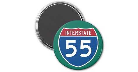 Interstate 55 I 55 Highway Sign Magnet Zazzle