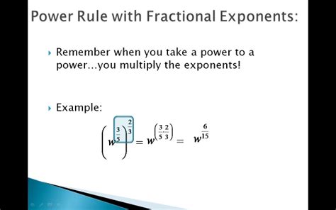Power Rule With Fractional Exponents Tutorial Sophia Learning