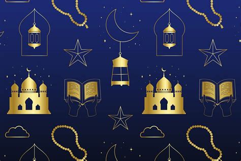 Aesthetic Ramadan Background Golden Pattern Premium Psd Rawpixel