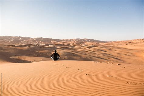 Man Alone In The Desert Del Colaborador De Stocksy Mauro Grigollo