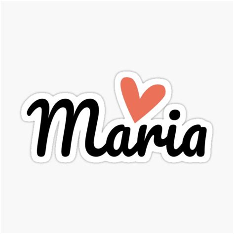 Maria Name Stickers Redbubble
