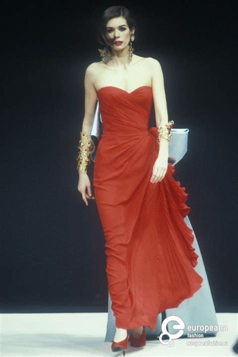Emanuel Ungaro Spring Summer 1992 Couture Couture Strapless Dress