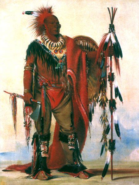 Print Of Keokuk C1783 1848 Native American Sauk Chief Oil On Canvas