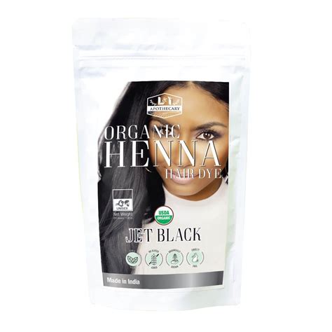 Organic Henna Hair Dye Deep Black 2023