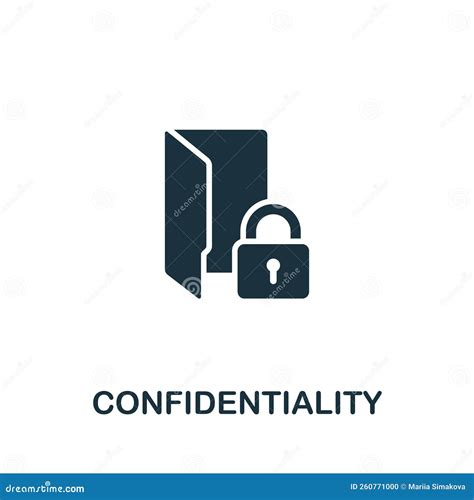 Confidentiality Icon Monochrome Simple Business Intelligence Icon For