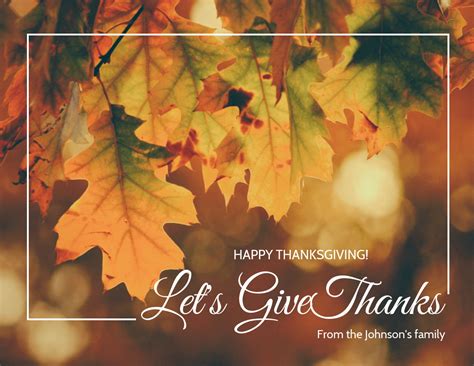 Give Thanks Thanksgiving Card Venngage
