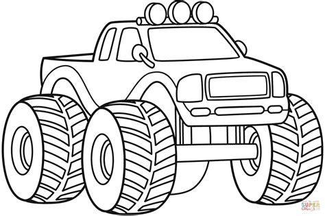 Monster Truck Coloring Page Free Printable Coloring Pages