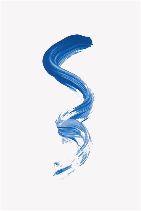 Brush Stroke Art Blue Stroke Print Abstract Poster Ink Wall Art