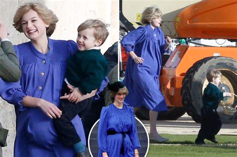 First Look At Pregnant Princess Diana Chasing After Young Prince William In The Crown Season 4