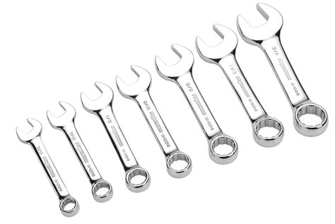 mastercraft combination stubby wrench set 7 pc sae crv nickel chrome plating canadian tire