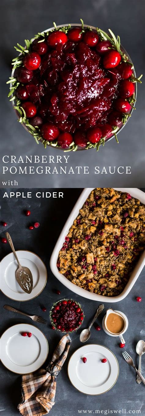 This Homemade Cranberry Pomegranate Sauce With Apple Cider Gets Its