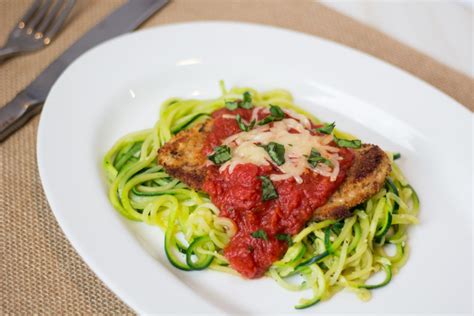 Skinny Chicken Parmesan With Zoodles Laureen Loves