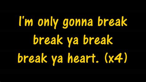 Taio Cruz Break Your Heart Lyrics Youtube