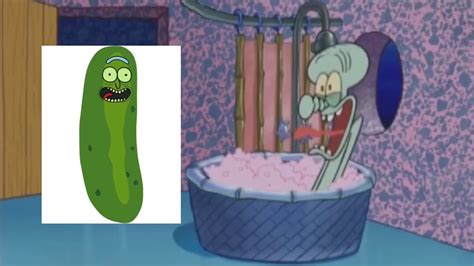 Requested Pickle Rick Drops By Squidwards House Youtube