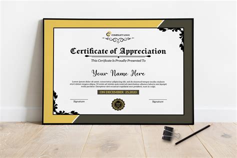 Certificate Template Certificate Of Appreciation Etsy