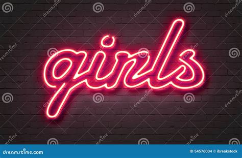 Hot Girls Neon Sign Stock Illustration Illustration Of Night 54576004