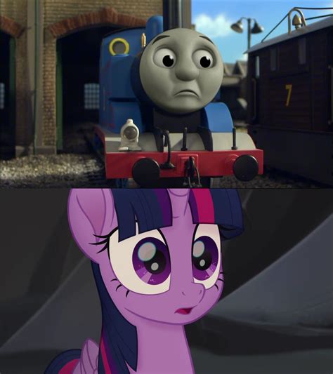 Thomas And Twilight Sparkles Realization Faces By Curtis Parish On