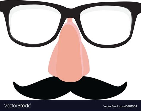 Disguise Glasses Nose And Mustache Vector Image On Vectorstock Fake