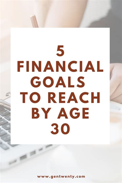 A Person Typing On A Laptop With The Text 5 Financial Goals To Reach By