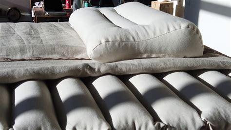 Organic buckwheat husk hulls mattress tubular design breathable british made. Organic Buckwheat Hulls Mattress with Linen cover - YouTube