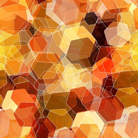 Seamless Overlapping Colorful Hexagon Abstract Background