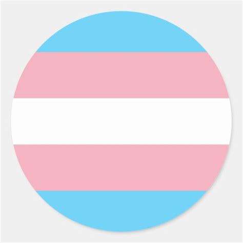 transgender pride flag lgbt trans rainbow classic round sticker