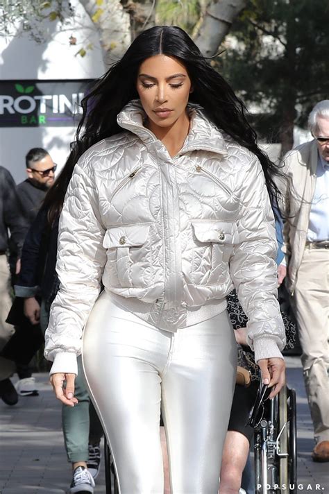 Kim Kardashian S Iridescent Leggings Are So Figure Hugging I Wonder How Long It Took To Squeeze