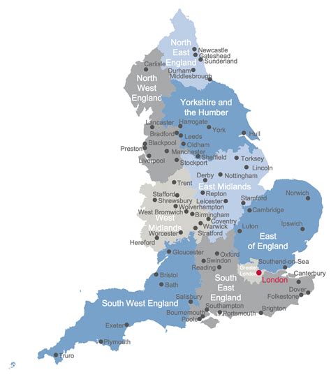 Map Of Uk With Regions