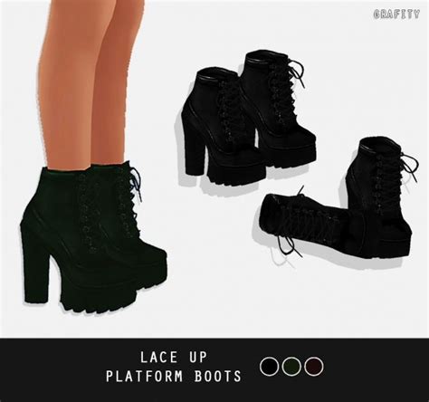 Lace Up Platform Boots At Arthurlumierecc Al Sims 4 Updates Sims