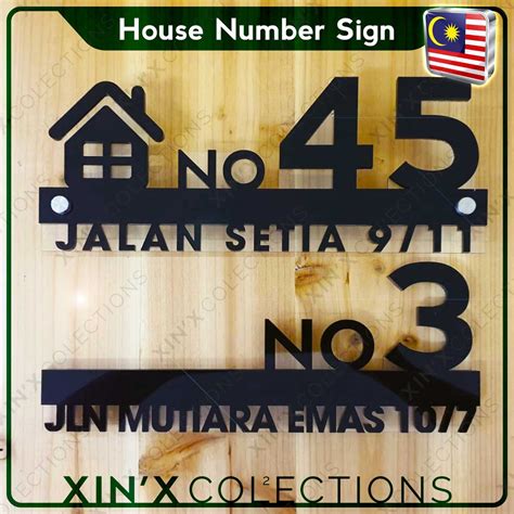 🇲🇾 3d Customized House Number Plate Address Nombor Rumah No Plat Alamat