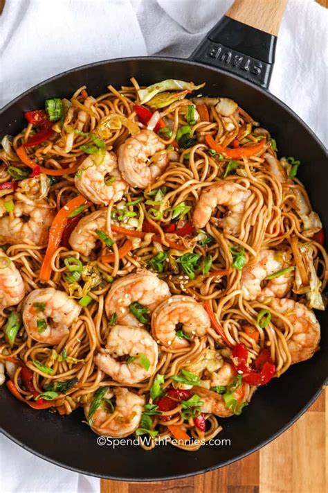 Try various seasonings and dressings with seafood meat and pasta options. Shrimp Lo Mein is a family favorite! It's quick and easy to make, and everyone will l… | Shrimp ...