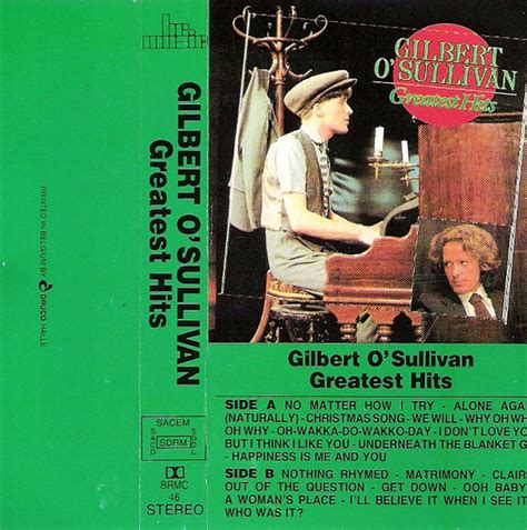 Gilbert Osullivan Greatest Hits 1985 Cassette Discogs