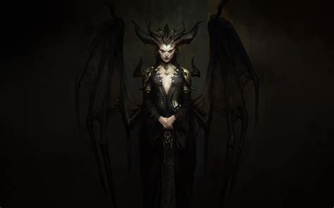 Art Fantasy Demon Wings Girl Dark Black Lilith Coolwallpapersme