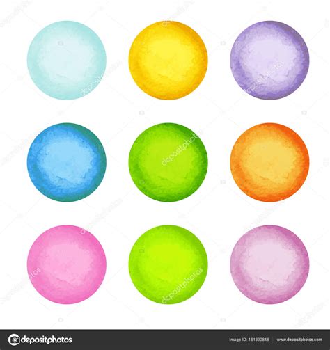 Watercolor Paint Circles — Stock Vector © Samui 161390848