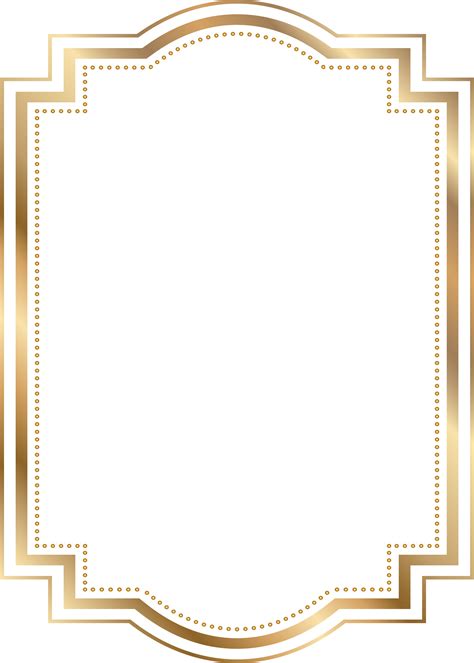 Download Hd Card Borders Png Gold Borders And Frames Transparent Png