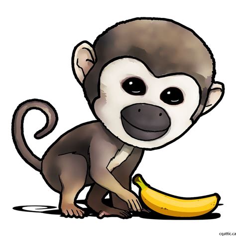 Monkey Cartoon Drawing In 4 Steps With Photoshop Cartoon Drawings