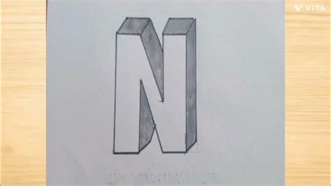 3d Drawing Letter N How To Draw N In 3d 3dletters Youtube
