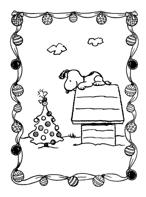 Snoopy Christmas Coloring Pages At Free Printable