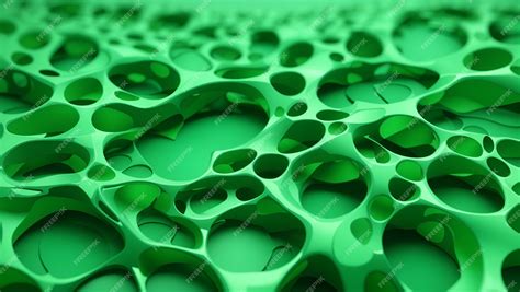 Premium Ai Image Abstract Green Color 3d Voronoi Texture Overlaid