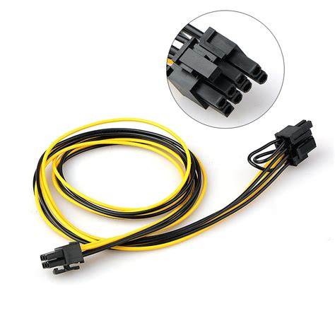 70cm 6 Pin Male To 8 Pin 62 Male Pci Express Power Adapter Cable For