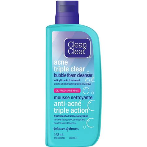 Acne Triple Clear Bubble Foam Cleanser Clean And Clear 168 Ml Delivery