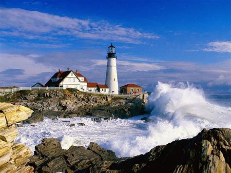 New England Lighthouse Hd Wallpaper Pxfuel